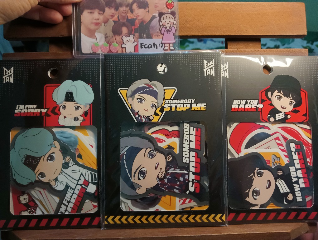 BTS MIC DROP STICKER SET - SUGA TAEHYUNG JUNGKOOK, Hobbies & Toys ...