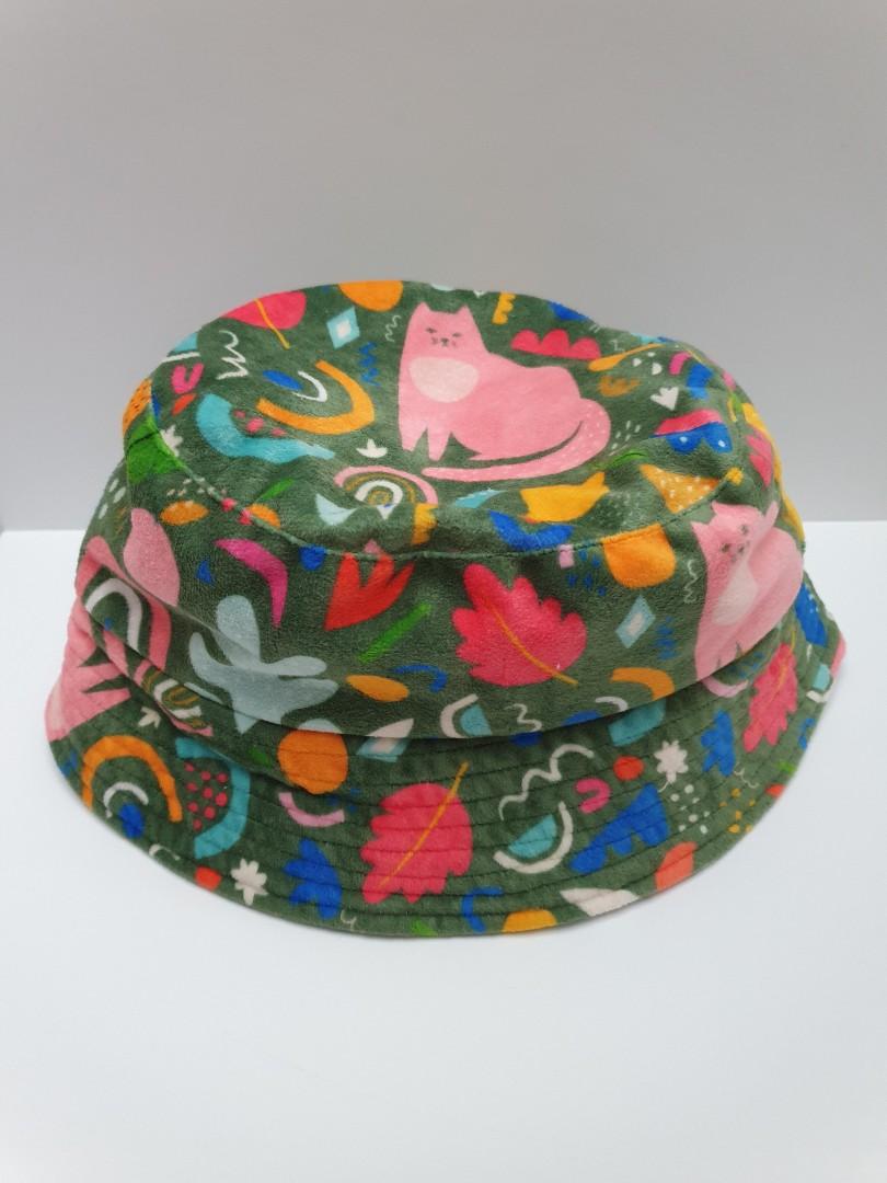 Bucket Hat Topi Cantik Colorful Cat 