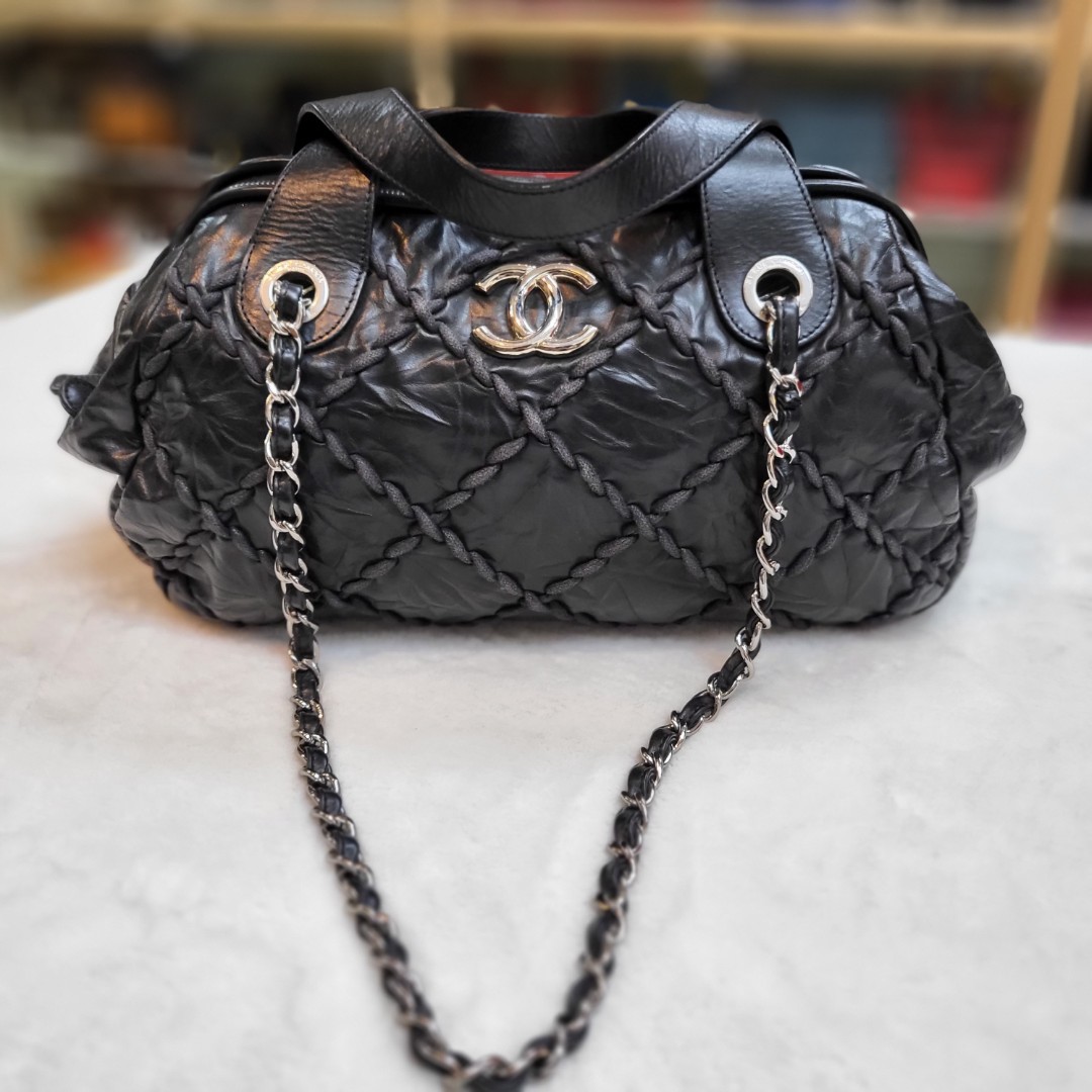 Chanel Black Cosmetic Bag - 22 For Sale on 1stDibs