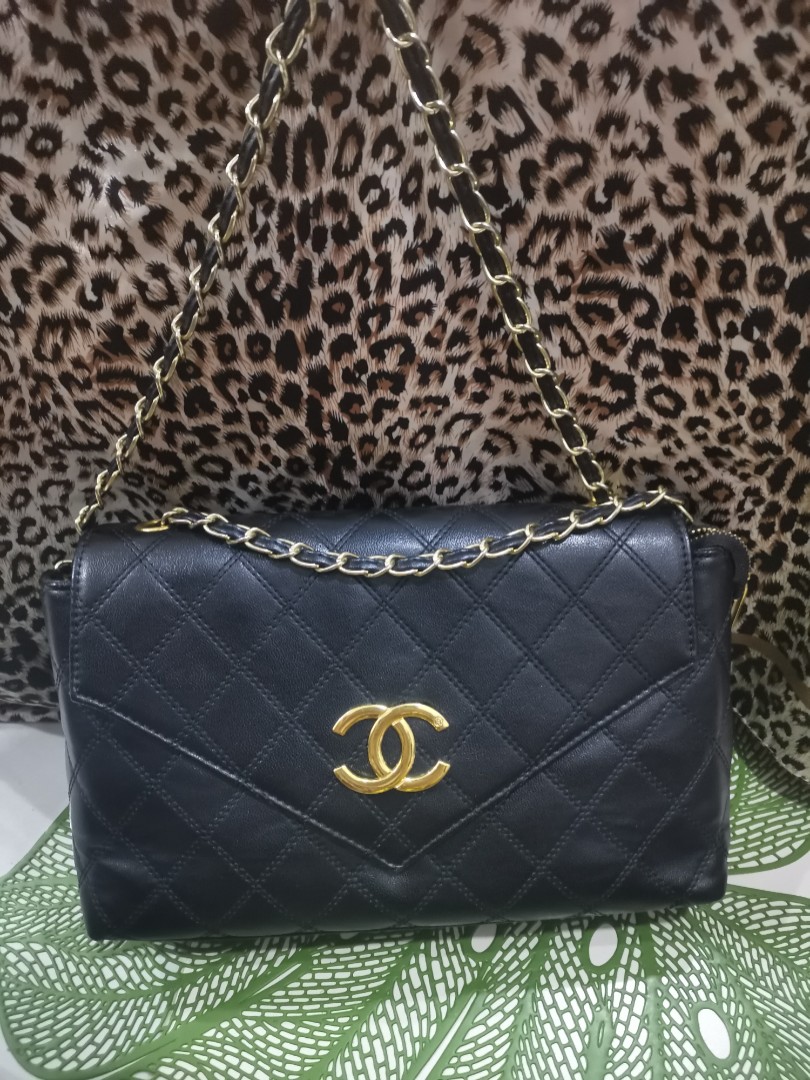 Chanel Vintage big CC logo Bag Mini 20cm Luxury Bags  Wallets on  Carousell
