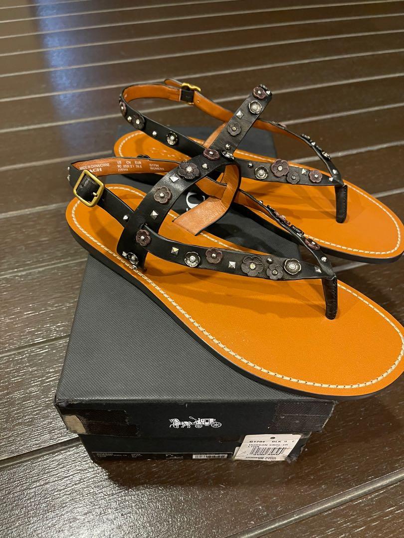 Yellow coach sales sandals