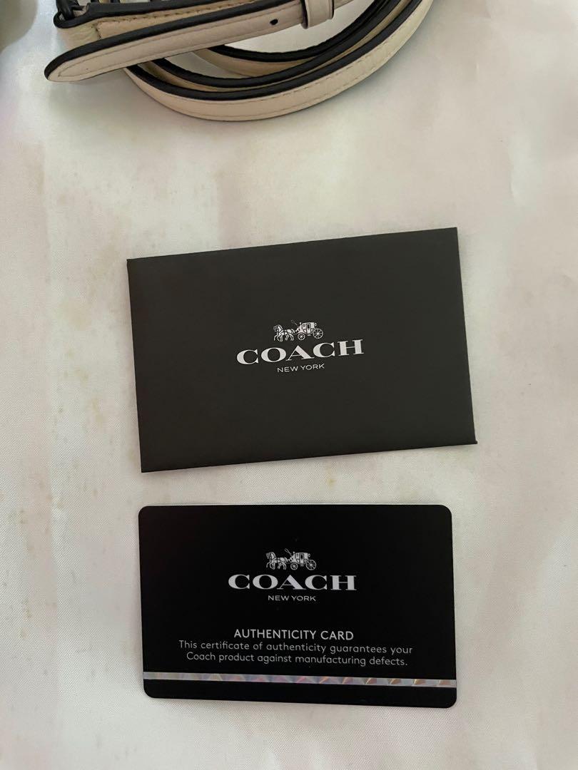 Coach bag outlet authenticity card