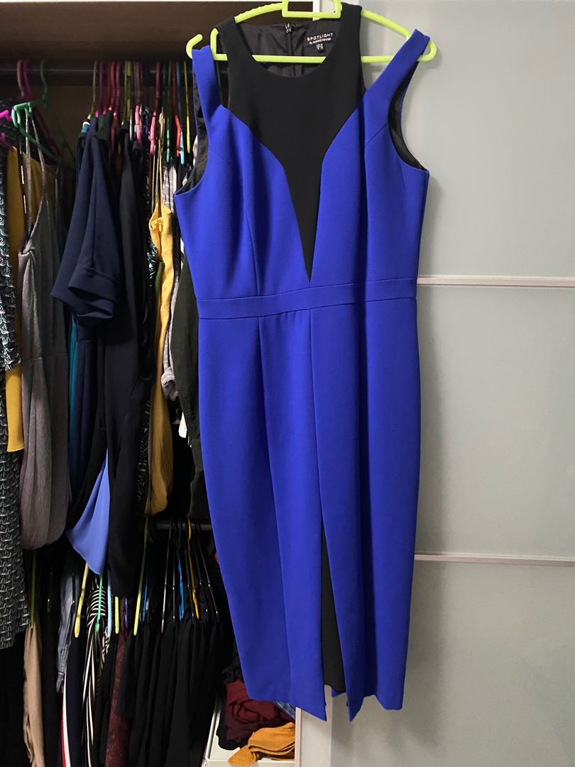 Cobalt blue form fitting pencil dress, Women's Fashion, Dresses & Sets