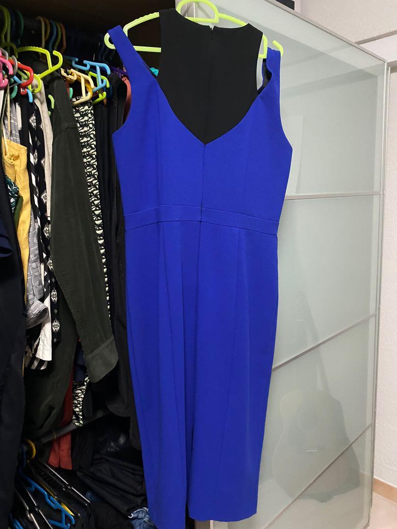 Cobalt blue form fitting pencil dress, Women's Fashion, Dresses & Sets