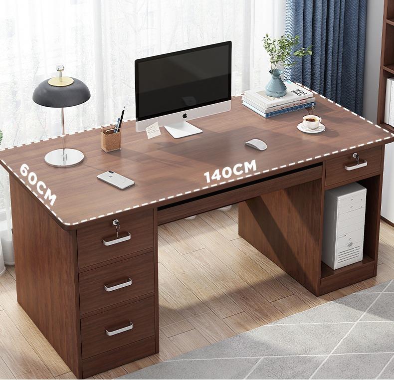 Simple computer desk with keyboard shop tray