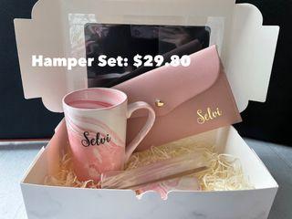 Customised Gift Mother's Day Hamper Set Marble Giftbox Pink White Marble Giftset office colleagues farewell wedding favor bridesmaid anniversary graduation birthday present party teacher's appreciation hari raya ramadan personalised gift customized