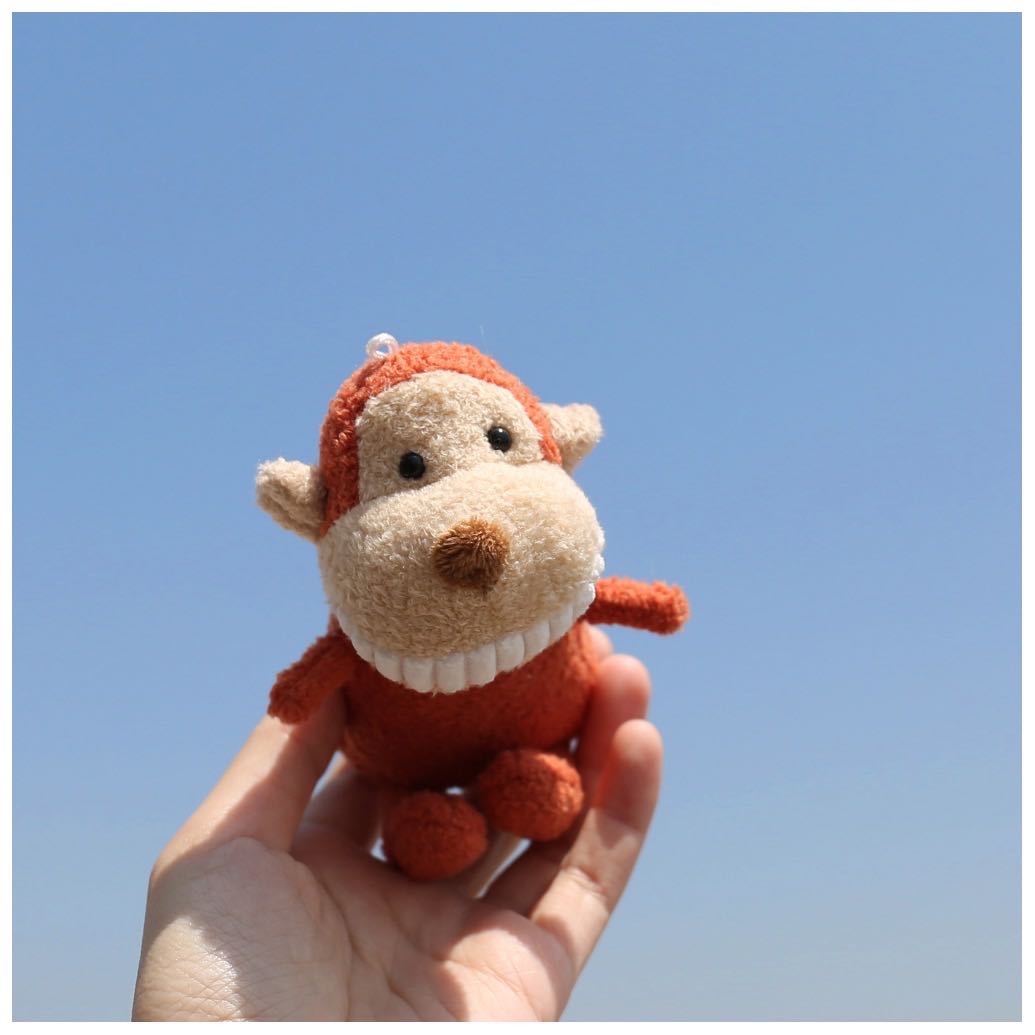 Cute monkey keychain discount
