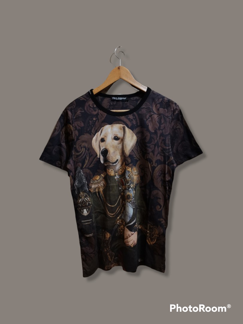 Dolce and gabbana online dog soldier shirt