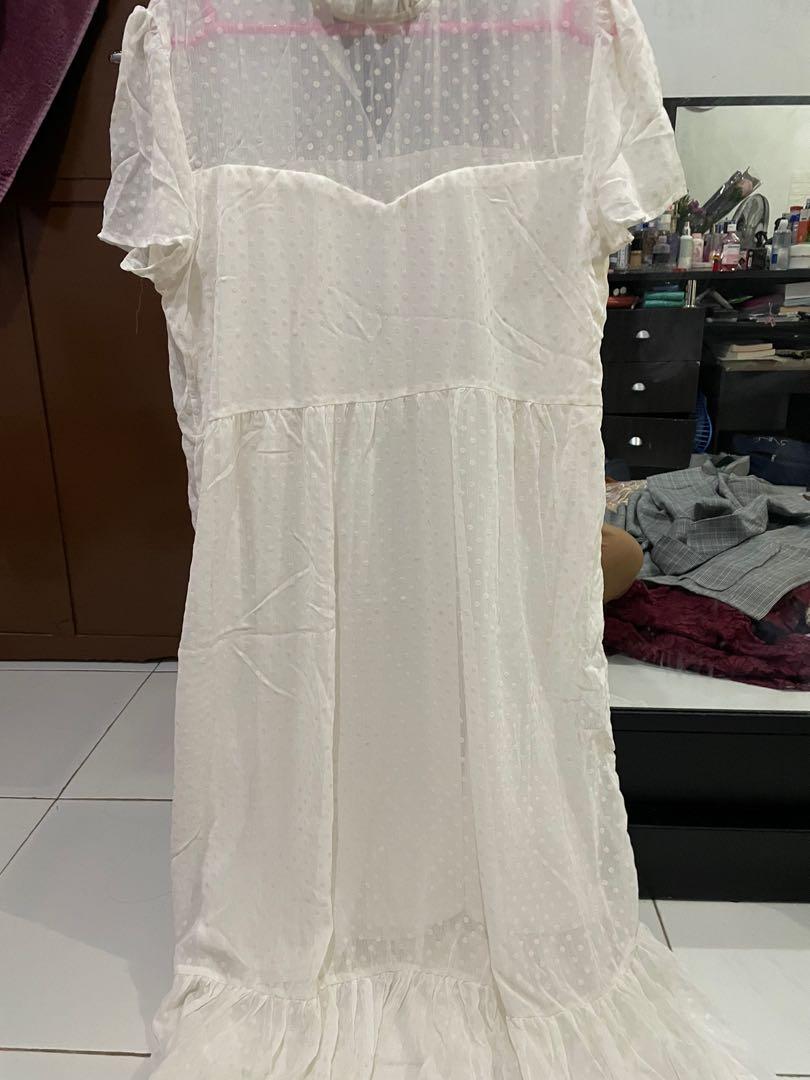 Dotti White Dress Savnion Terusan 
