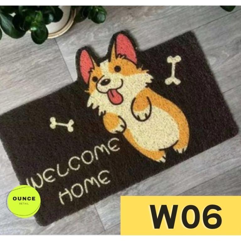 Doormat Indoor Print Colo Cute Pug Dog Cat Door Mat Flannel Floor Mat Rugs Tapis 