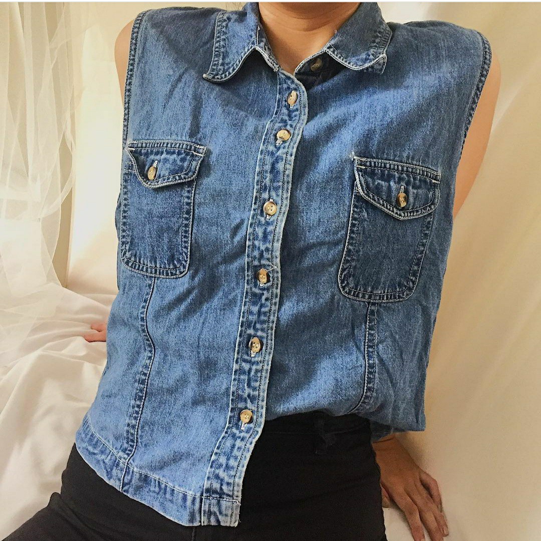 Esprit denim vest or sleeveless, Fesyen 