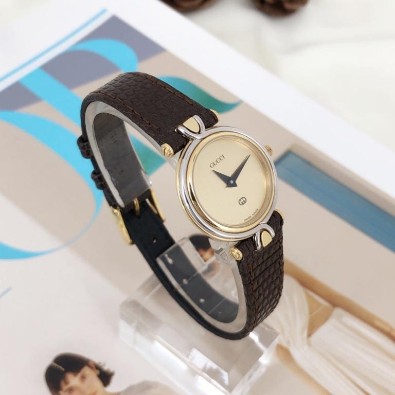 GUCCI 4500L Vintage Ladies Wrist Watch in Dual Tone Plated