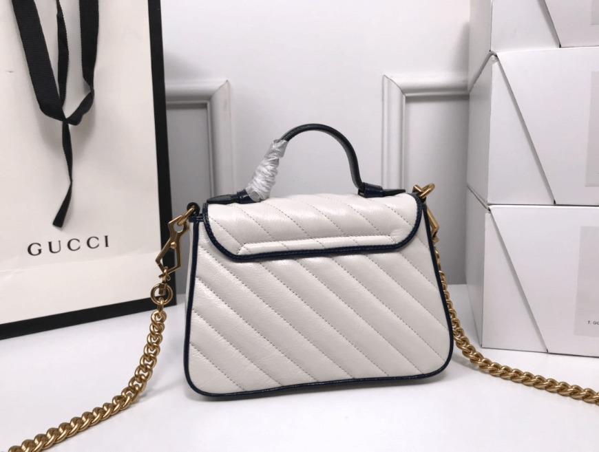 Gucci marmont top handle white clearance