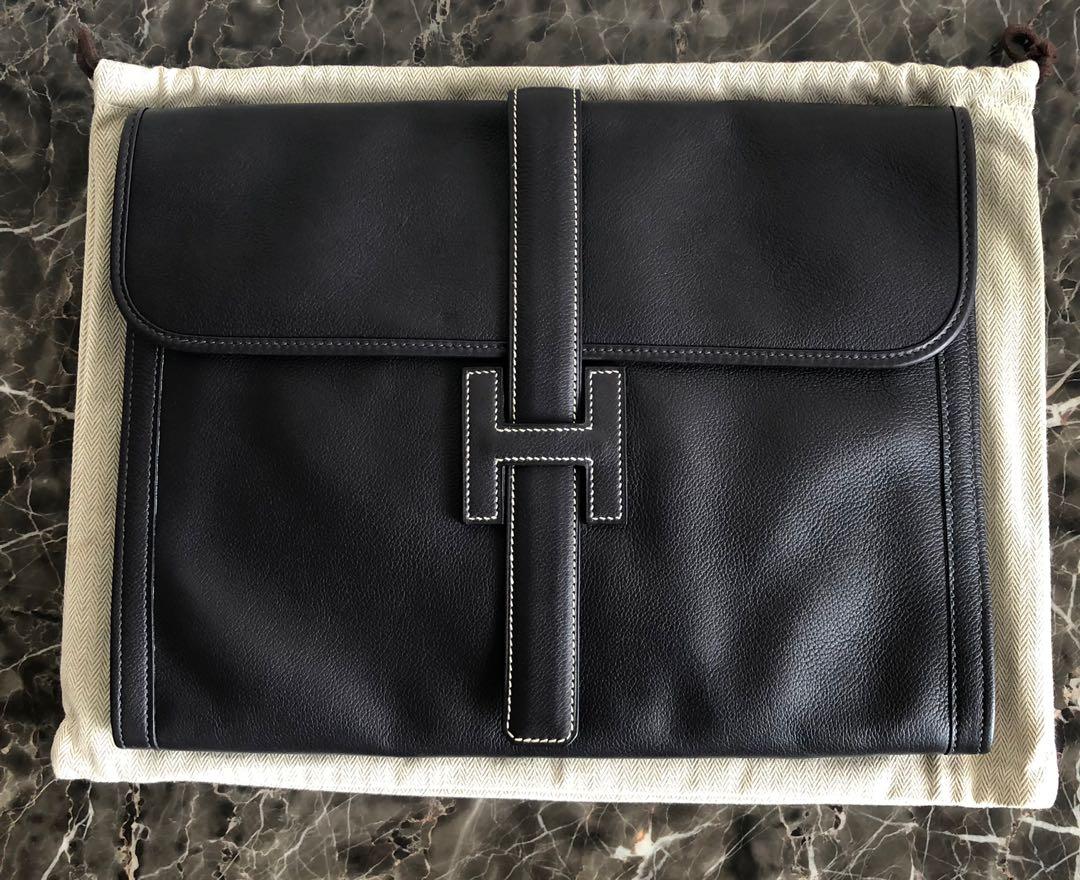 Hermes Jige GM size 34x26cm black Carousell