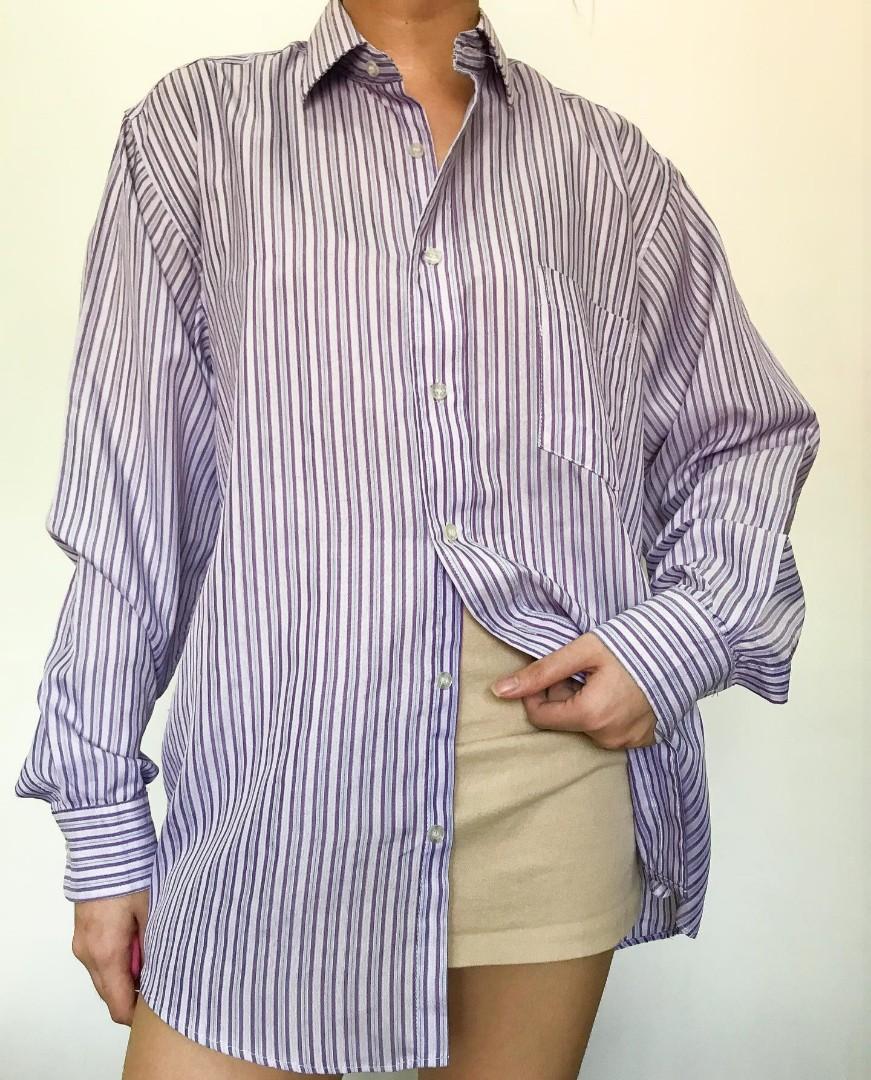 hugo boss purple dress shirt