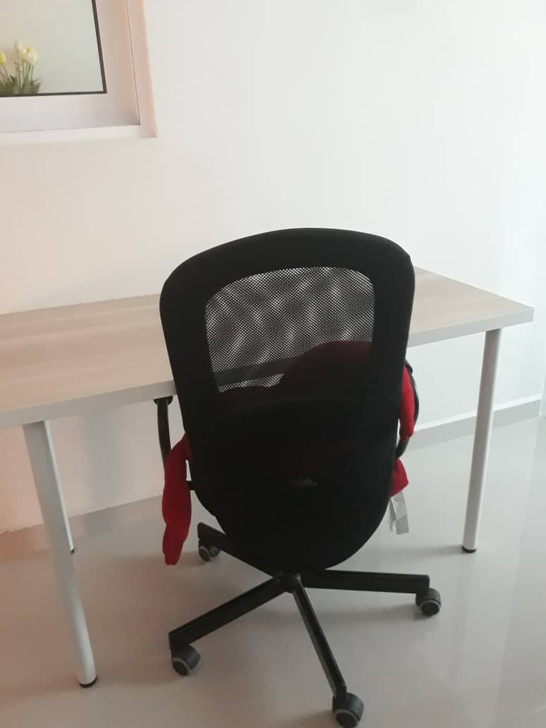 IKEA OFFICE TABLE AND CHAIR, Furniture & Home Living, Furniture, Tables