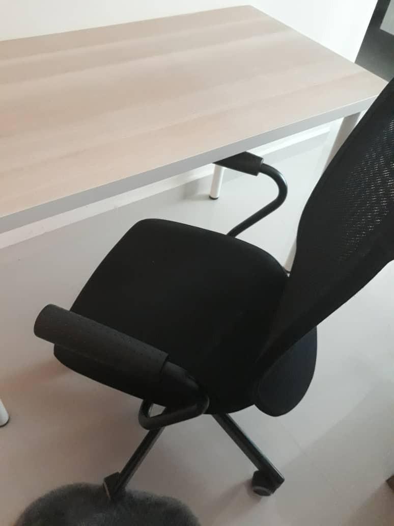 IKEA OFFICE TABLE AND CHAIR, Furniture & Home Living, Furniture, Tables