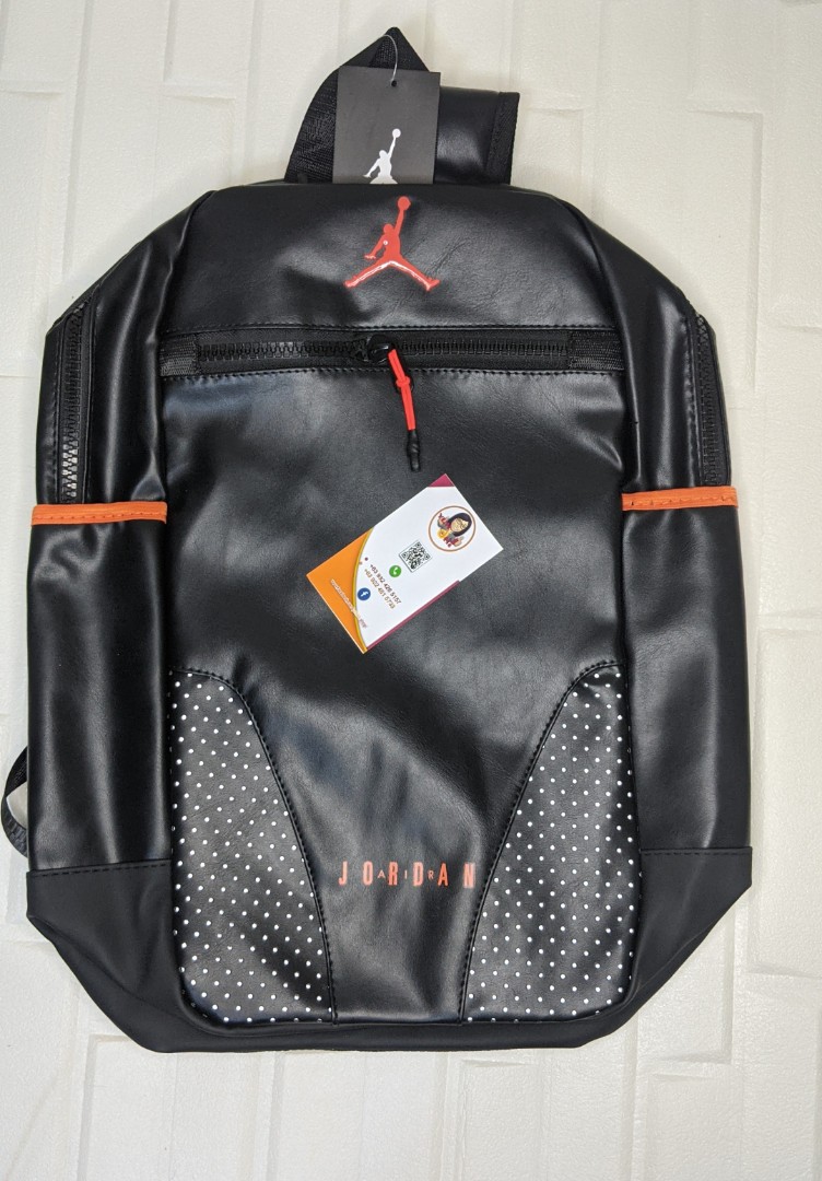 Orange jordan backpack sale