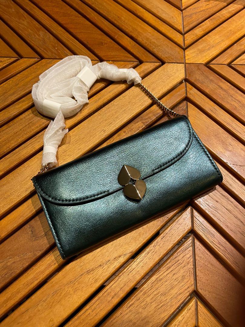 Kate spade sling bag / Wallet . Dark Green, Luxury, Bags & Wallets on  Carousell