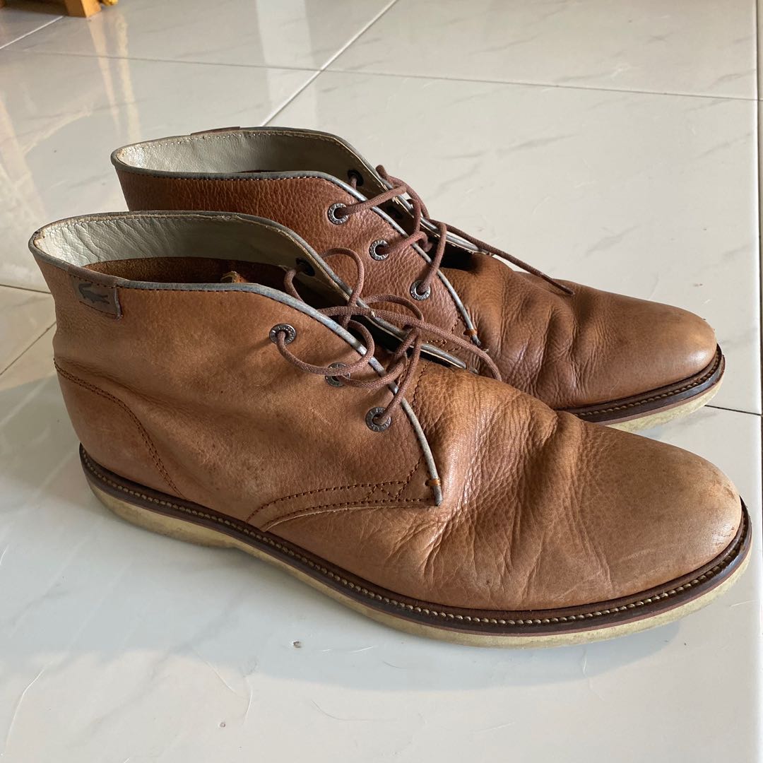 Lacoste leather chukka boots size US 10.5