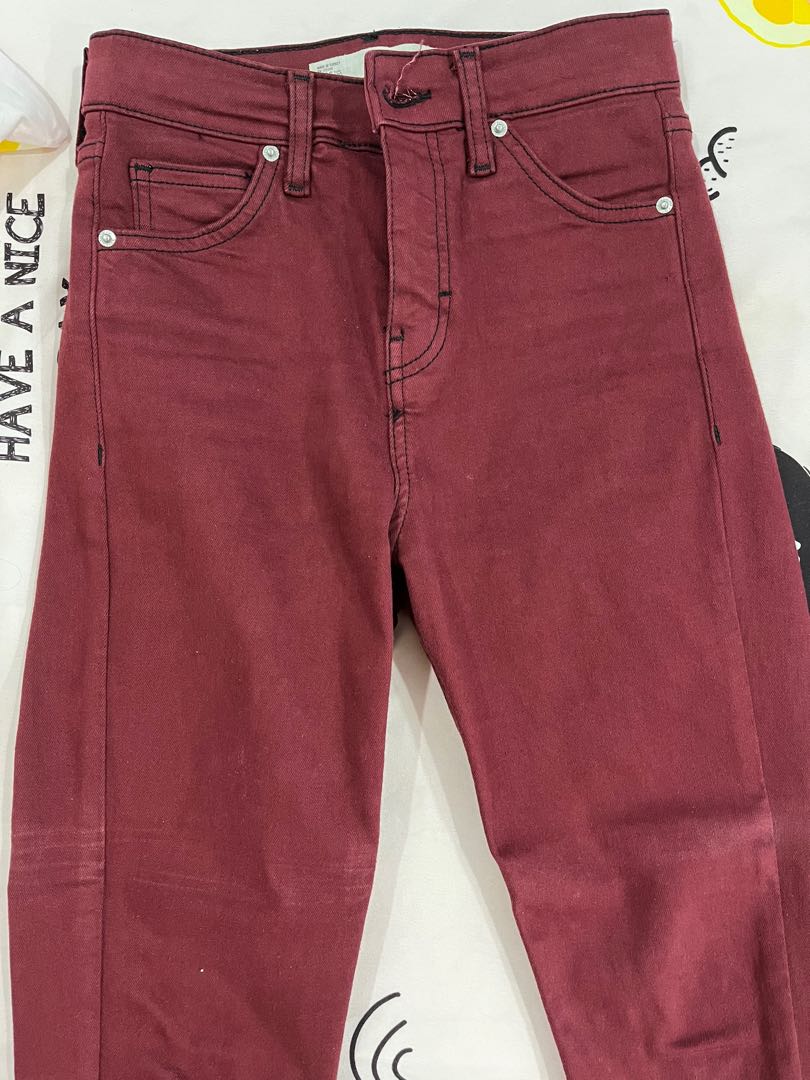 Levis blue jeans and topshop red jeans for sell
