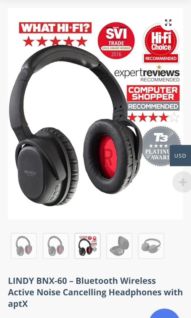 LINDY BNX-60 headphones, Audio 