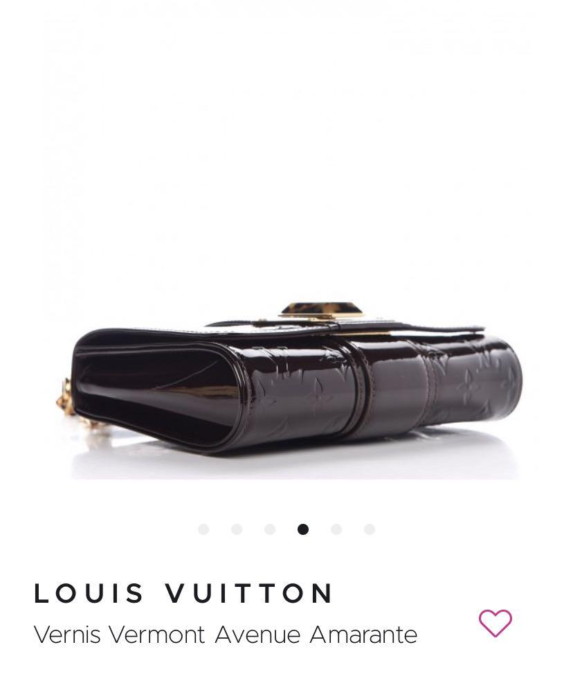 Louis Vuitton Amarante Monogram Vernis Vermont Avenue Clutch Bag