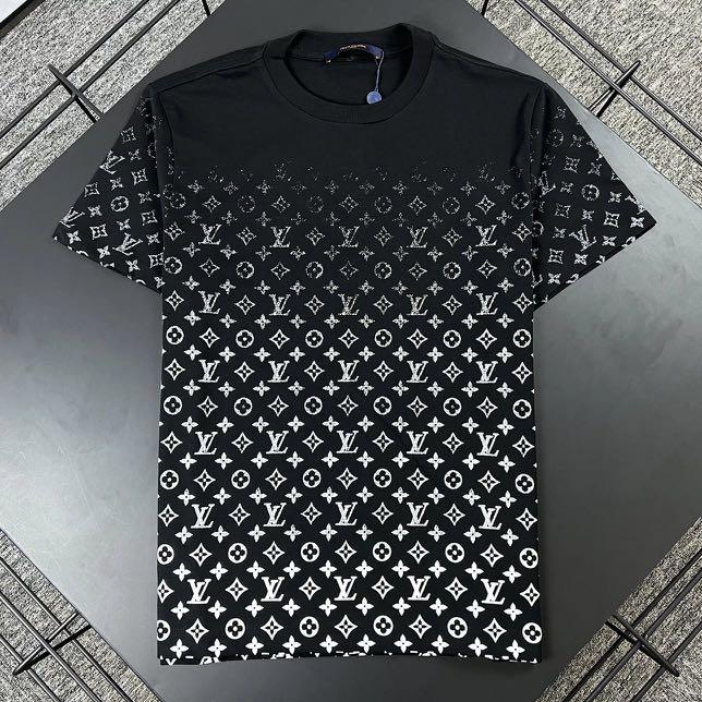 LV Monogram Gradient T-Shirt in Black, Luxury, Apparel on Carousell