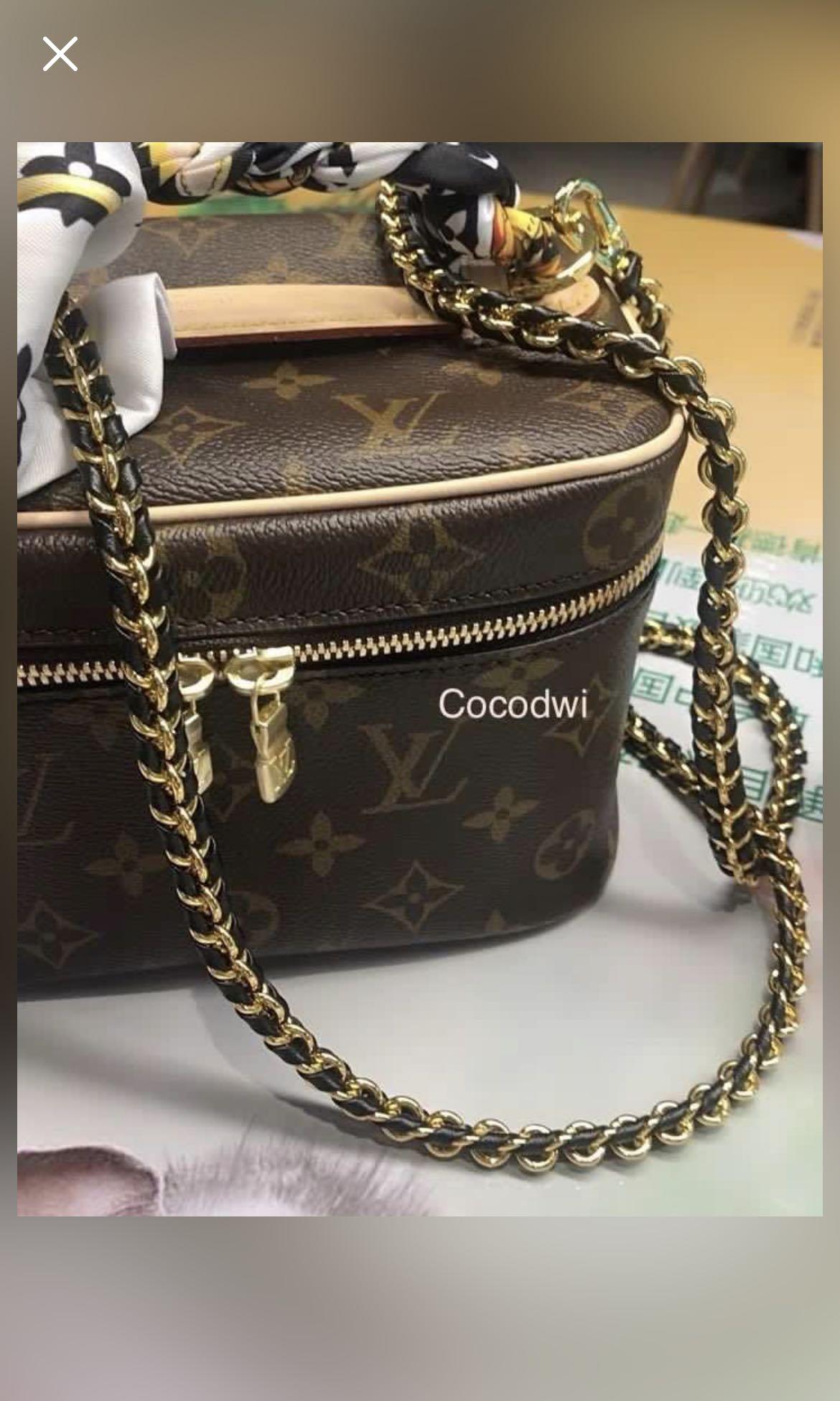 [RM 51.53](▼51%)[No Brand]NICE LV NANO MINI D-rings D Rings Chain Sling  Leather Strap Convert to Sling handcarry bag Suede ins