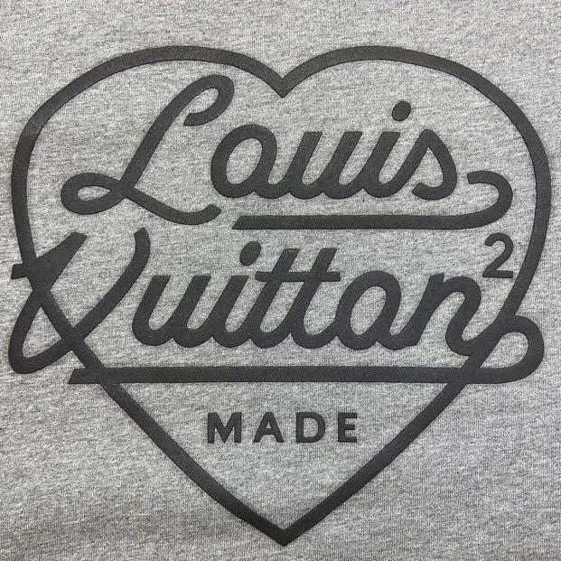 Louis Vuitton x Nigo Printed Heart Sweatshirt Light Grey Men's
