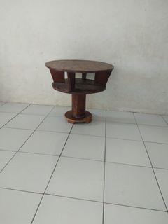 Meja tamu bulet jati tua antik