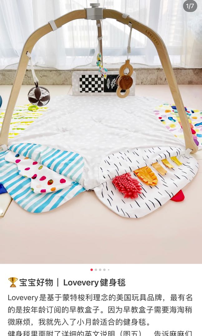 Montessori Lovevery gym playmat, Babies & Kids, Infant Playtime on Carousell