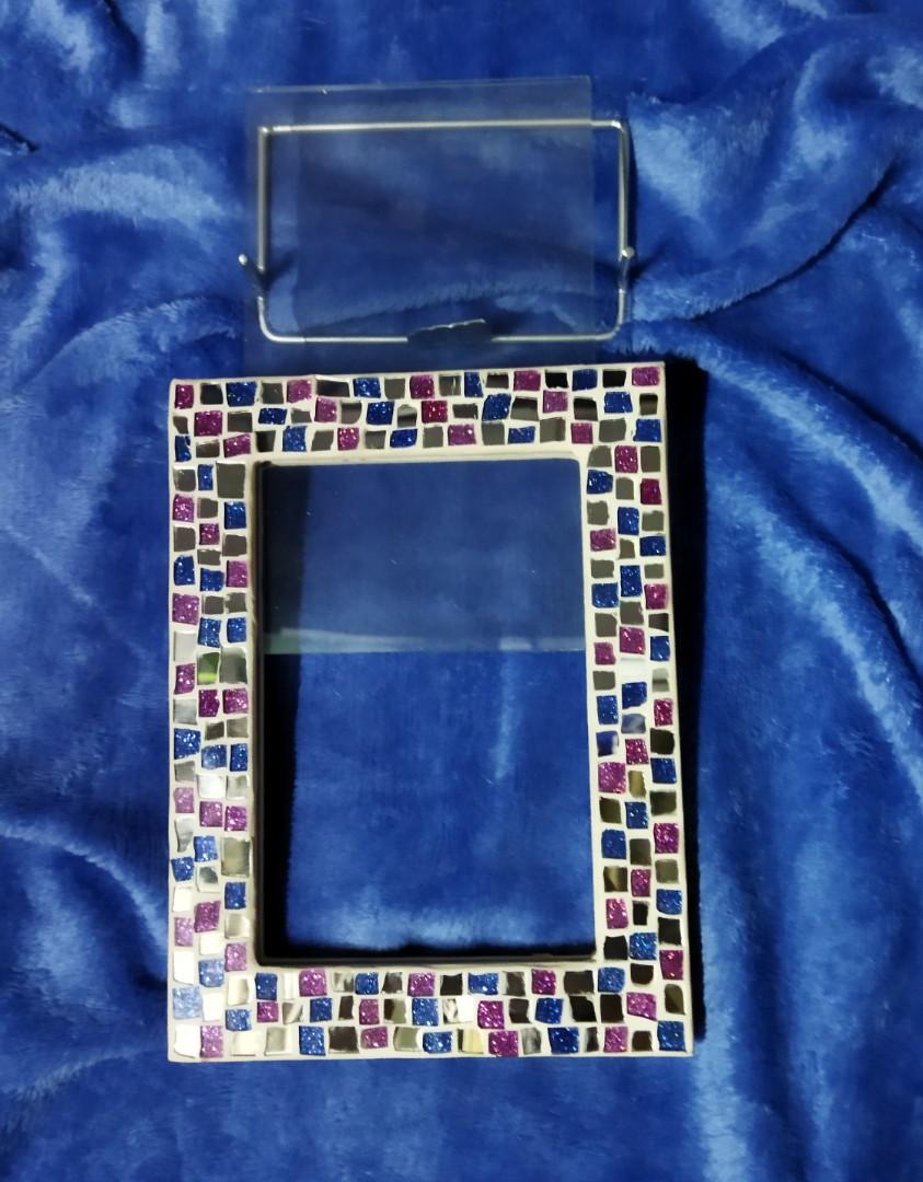 Mosaic Photo Frame with Stand, Furniture & Home Living, Home Decor
