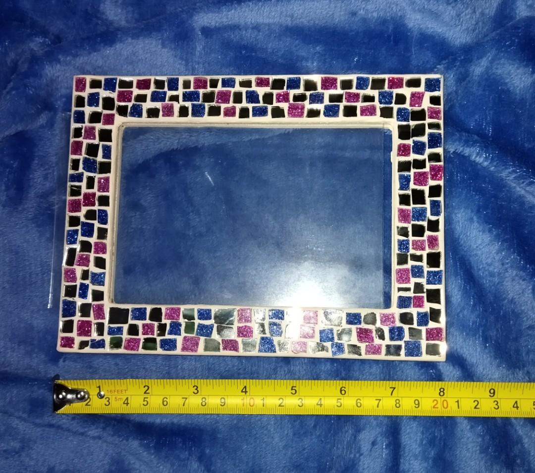 Mosaic Photo Frame with Stand, Furniture & Home Living, Home Decor