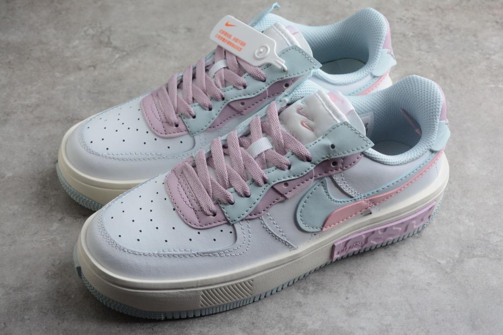 NIKE Air Force 1 low white blue pink shoes Euro 36 45 Women s