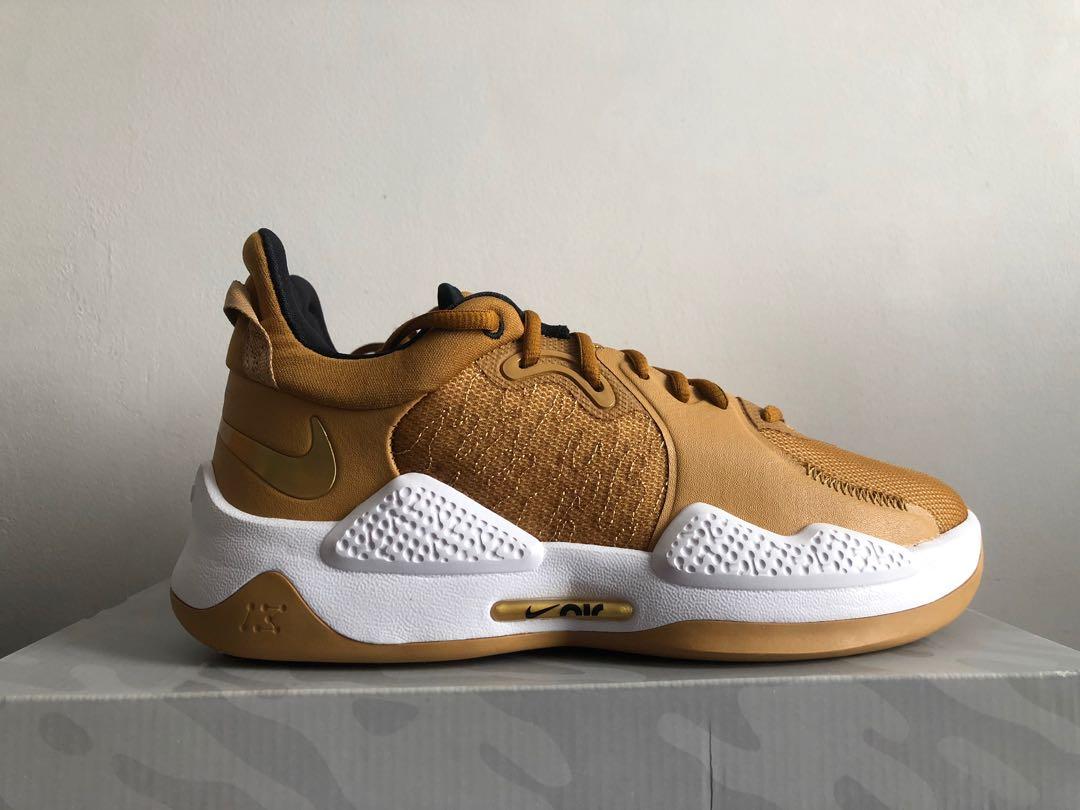 White and gold paul george shoes online