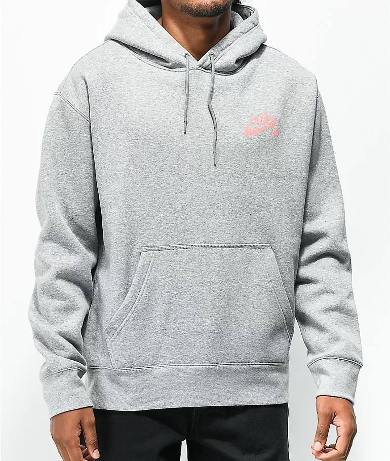 Nike SB Pink Dog Grey Hoodie Men s Fashion Tops Sets Tshirts Polo Shirts on Carousell