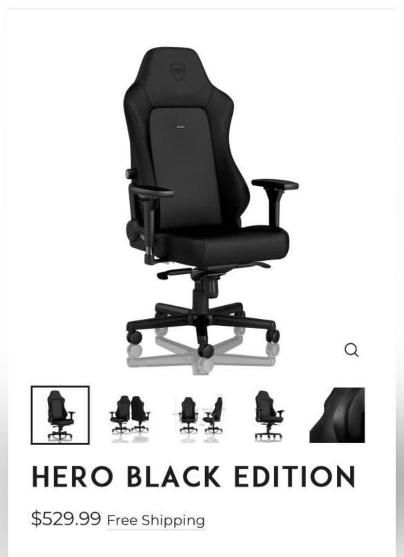 Noblechair hero black on sale edition