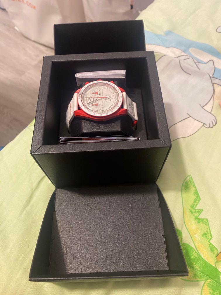 Omega x swatch mission to mars, 名牌, 手錶- Carousell
