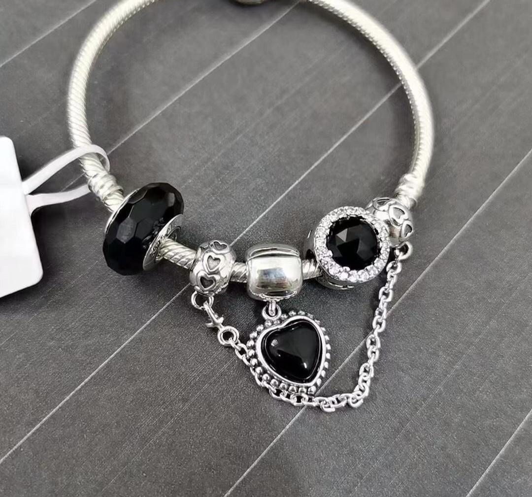 Pandora black charm shop bracelet