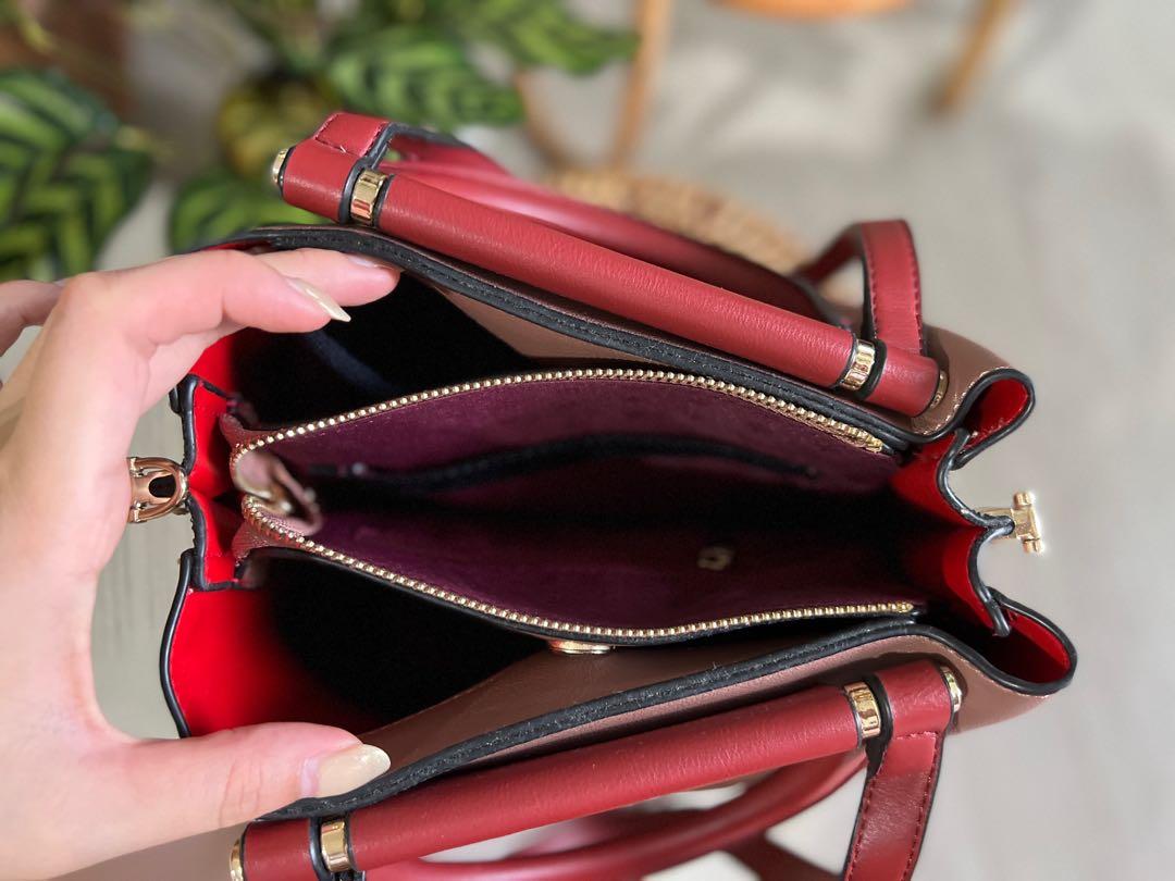 Red and pink best sale bag