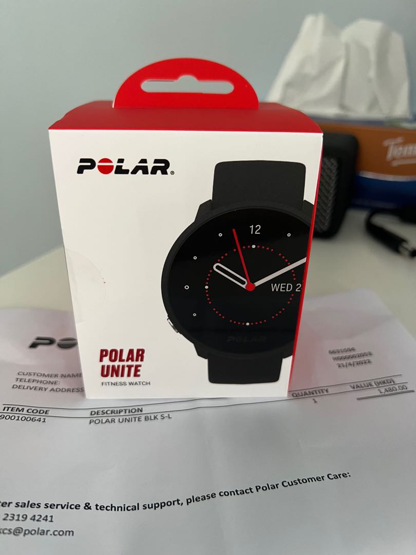 Polar Unite fitness sport watch black NEW, 手提電話, 智能穿戴裝置及智能手錶- Carousell
