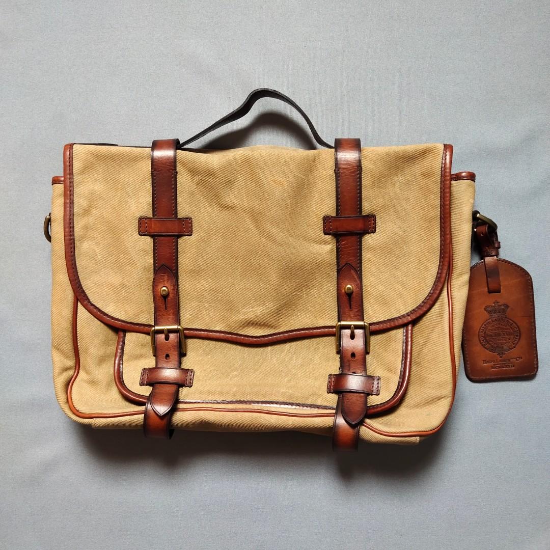 POLO RALPH LAUREN - Canvas And Leather Briefcase Bag, Men's Fashion, Bags,  Briefcases on Carousell