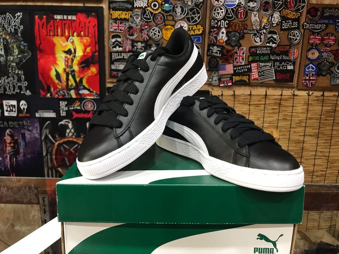 Puma basket black and hot sale white