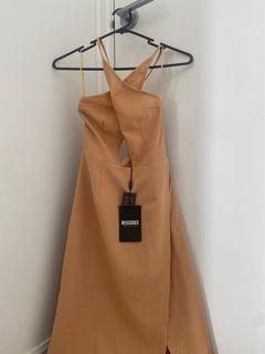 Saints + Secrets Midi dress in Mustard