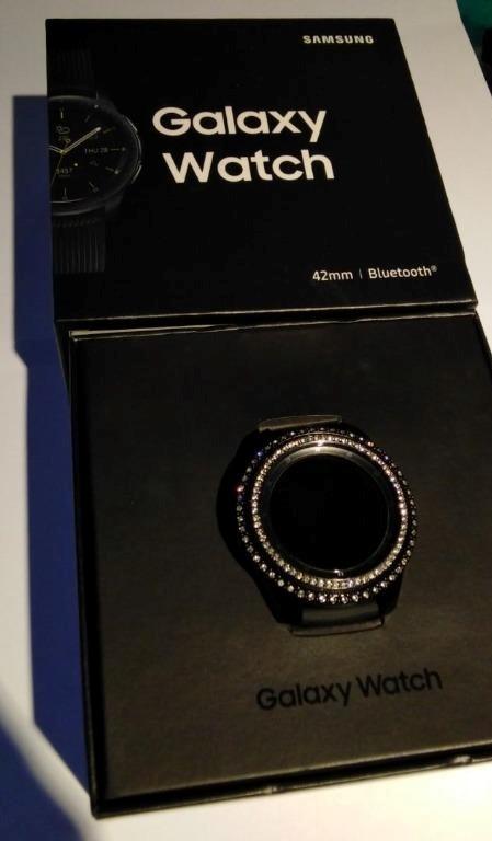 Samsung Galaxy Watch 42mm bundle with Diamond Bezel Ring Mobile