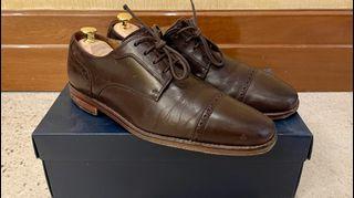 Sepatu formal pantofel oxford cap toe pria Colehaan coklat brown