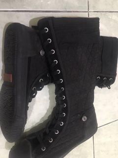sepatu g star boots black shoes ori 40 good condition