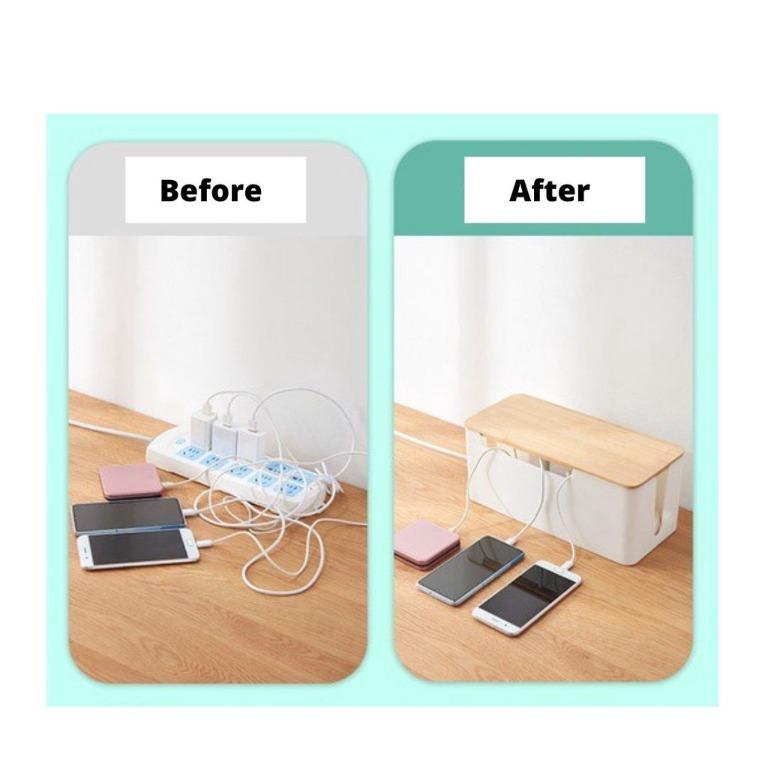 [SG Ready Stock] Patch Board Storage Box Cable Charger Socket Power ...