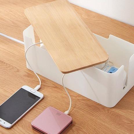 [SG Ready Stock] Patch Board Storage Box Cable Charger Socket Power ...